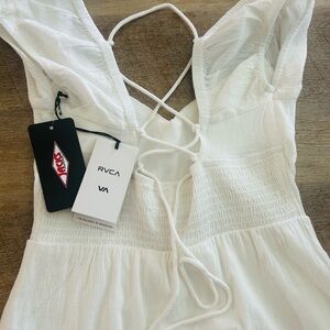 Jacks Surf Shop RVCA White Crisscross Back Dress